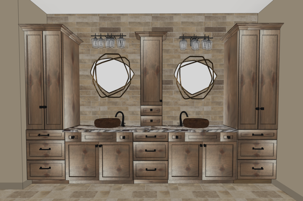 Sketch design of master vanity